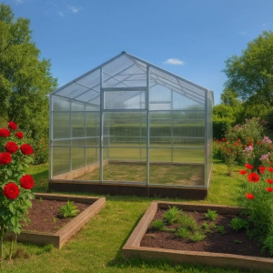 Sera Victoria Line 3x4m, otel galvanizat 40x20 mm si policarbonat 4 mm