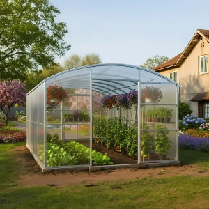 Sera Gardener 3x4 m din policarbonat – Sera de gradina cu structura metalica rezistenta - Img 1