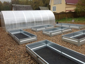 Strat inaltat de gradina din otel galvanizat 2.03 x 1.03 m