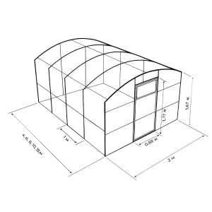 Sera Gardener 3x4 m din policarbonat – Sera de gradina cu structura metalica rezistenta - Img 2