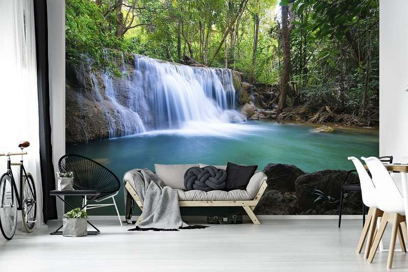 Wall murals with waterfalls for an oasis at home