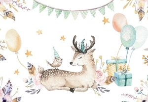 Happy animals with presents wall mural - 13509