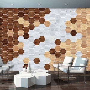 Hexagon-like wallpaper in different colors - 11202 - Img 3