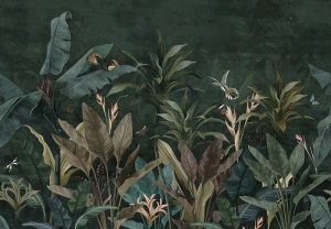 Nature Imitation Jungle Concrete Wall Mural - 14610