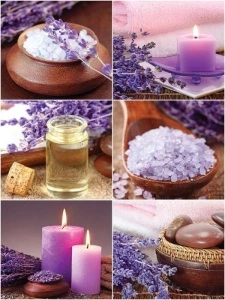 Salt, oils and candles living room zen wall mural - 10451A