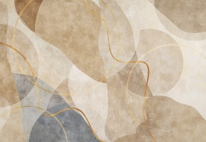 Golden bohemian abstract art Wall Mural - 14675 - Img 1