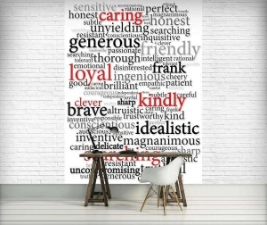 good vibration words, positive words wall mural - 2457A - Img 2
