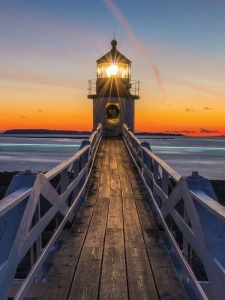 Lighthouse in the sunset bedroom wallpaper - 12023A
