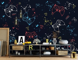 Attractive game pads Wall Mural - 14794 - Img 2