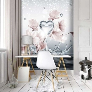 Love message floral wall mural - 10163A - Img 2