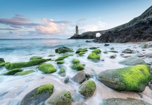 Lonely beach with lighthouse in the background - 13052 - Img 1