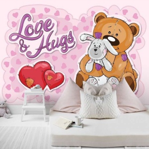 Love and hugs wall mural - 12801 - Img 2