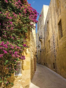 Mediterranean street wallpaper - 2129A