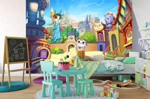 Cats in town, children's room wall poster - 12545 - Img 2