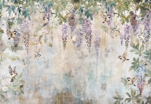 Flowers Violet Wisteria Wallpaper Mural - 15357