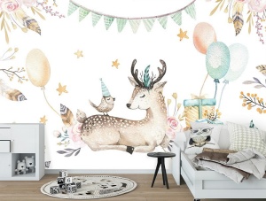 Happy animals with presents wall mural - 13509 - Img 3