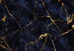 Stone structure marble navy blue gold wall mural - 14144