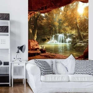 3D nature waterfalls and lake wall mural - 10261A - Img 2