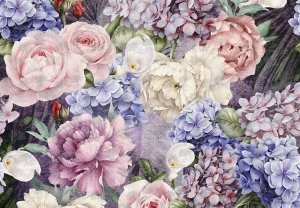 bouquet of flowers wall decor - 13515