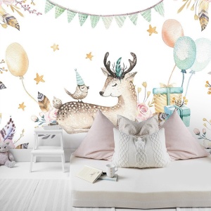 Happy animals with presents wall mural - 13509 - Img 4