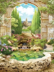 Fairy garden wallpaper - 11428A - Img 1