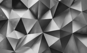 Grey geometric shapes wall mural - 3477 - Img 1