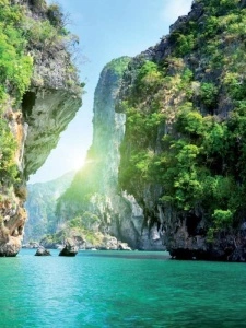 Tropical islands boat trip wallpaper - 137A
