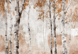 Birch Forest Trees Wallpaper Mural - 15353