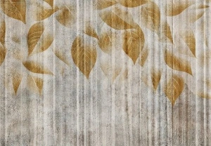 Canvas Gold Leaves Photo Wallpaper - 15362