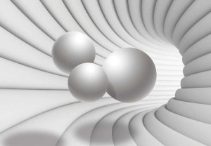 Tunnel effect wallpaper in bright color - 10141 - Img 1