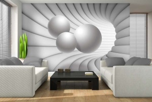 Tunnel effect wallpaper in bright color - 10141 - Img 3