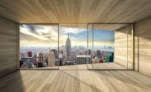 3d wallpaper for bedroom - New York city view - 3306