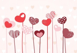 Heart shape balloons wall decoration - 13118