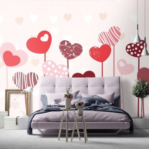 Heart shape balloons wall decoration - 13118 - Img 3
