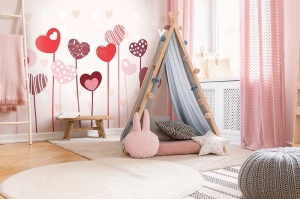 Heart shape balloons wall decoration - 13118 - Img 4