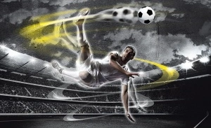 Large football stadium, wallpapers for children - 2000