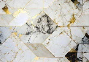 Marble with gold accents Wall Mural - 14658