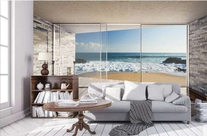 Ocean beach terrace wall mural - 3603 - Img 2