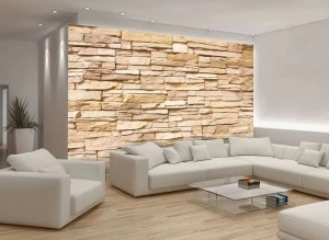 Stone wall texture imitation wall mural - 761 - Img 2