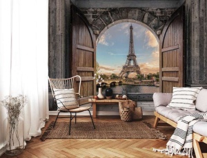 View of the Eiffel tower wall mural - 13845 - Img 2
