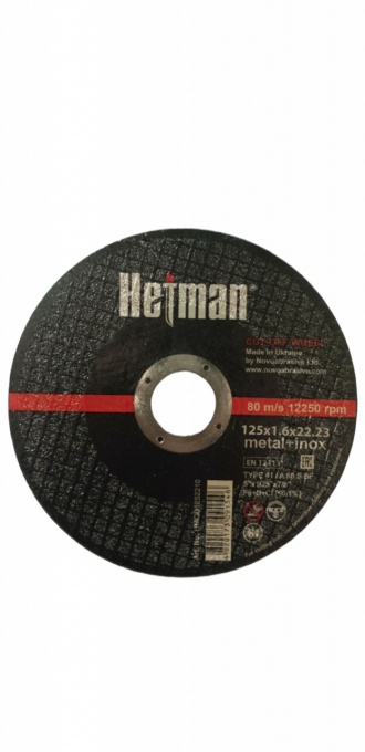 DISC ABRAZIV Hetman pentru metalinox 41 14A 125 1.6 22.23