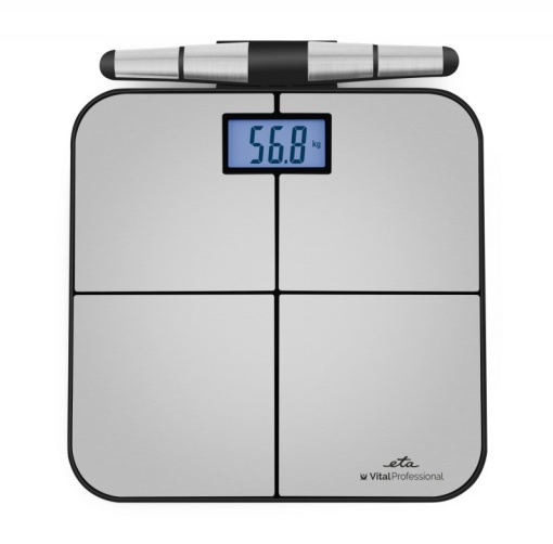 Cantar Smart ETA Vital Professional 8781 90000, 180 Kg, Bluetooth, sticla securizata, otel inoxidabil