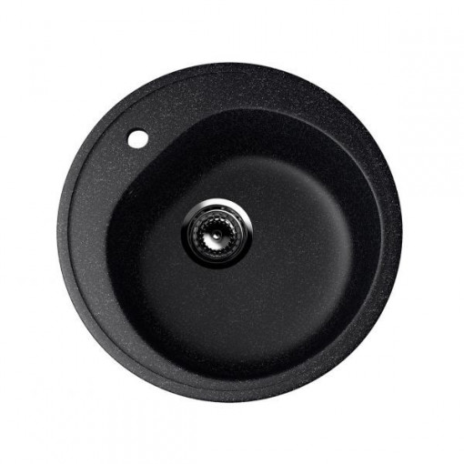 ES-11-308 chiuveta compozit, negru ECOSTONE