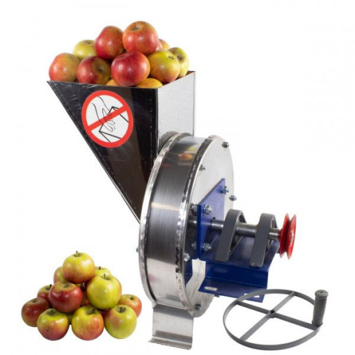 Razatoare fructe manuala, fulie atasare motor, Complet Inox Vinita, 200 kg/h