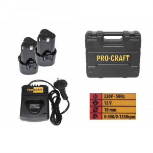 Autofiletanta Procraft PA 12Lis, fara fir, 2 Acumulatori, 12V, 2Ah - Img 4
