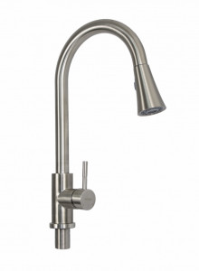 Baterie bucatarie MIXXUS SUS-014-B din otel inoxidabil, Monocomanda, Racorduri incluse - Img 2