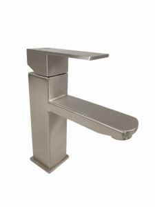 Baterie lavoar MIXXUS KUB-001 din otel inoxidabil, Monocomanda, Racorduri incluse - Img 1