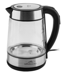 Cana fierbator din sticla ETA Crystela Digi 7153, 1,7 L, 2200 W, iluminare colora, control temperatura - Img 1