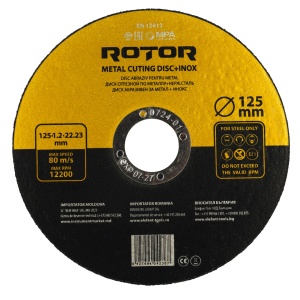 Disc abraziv pentru metal+inox ROTOR 125*1,2*22,23 set 10 - Img 2