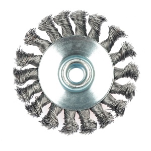 Perie de sarma conica cu noduri ROTOR 100mm M14 - Img 2